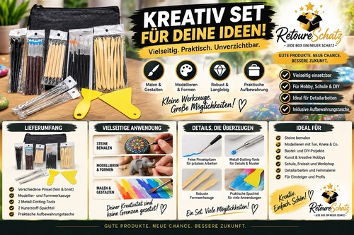 Kreativ werkzeug set - set, pinsel