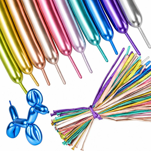 100x modellierballons metallic - modellierballons,